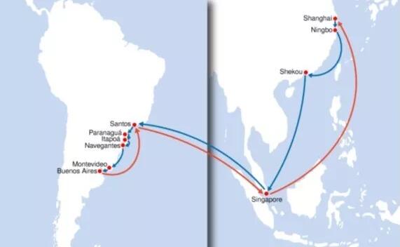 太平船务推出亚洲至南美东周班航线