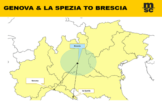 msc同期还推出通过迪里雅斯特和拉斯佩齐亚到布雷西亚的铁路服